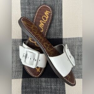 Sam Edelman White Slide Sandals